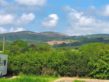 Looking over to the Stretton Hills