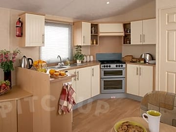 Inside of one of caravans