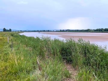 The River Severn, right beside the pitches