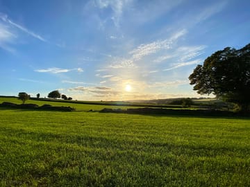 Fields next to the site