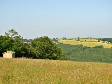 The hut has amazing views as far as bodmin moor