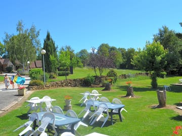 Spacious garden terrace near the pool