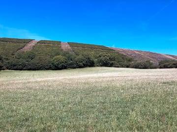 Pitches with views up towards nine barrow down