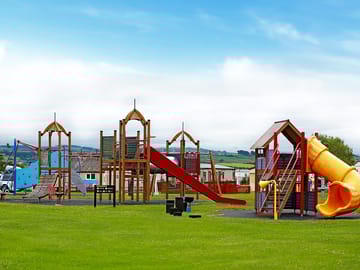 The outdoor play area at lyons manor house, cumbria