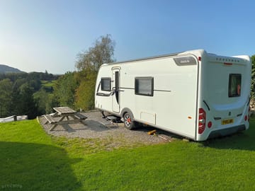 Electric motorhome or campervan pitch