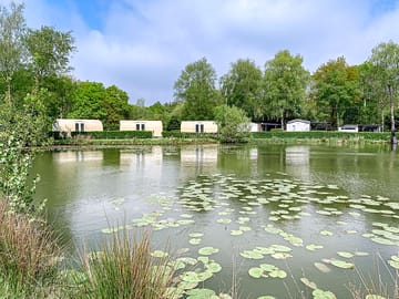 Safari tents overlooking the water