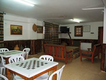 The games room has a ping pong table, football table, wifi and a tv with dvd player