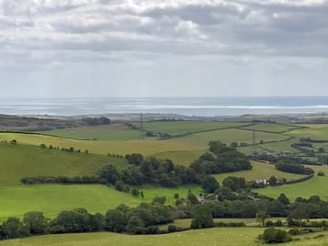 View of the jurassic coast from eggardon hill