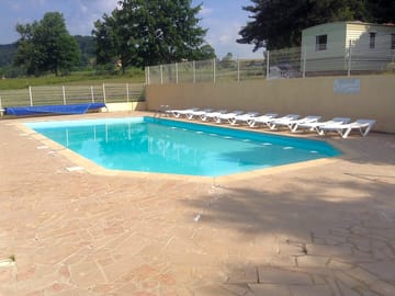 Heated swimming pool