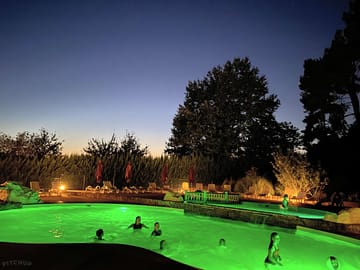 Swimming pool by night