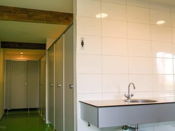 Shower and toilet block