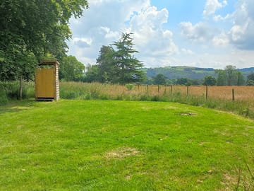 Poplar pitch with private compost loo