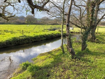 River running through the site