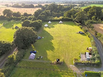 Aerial shot of site