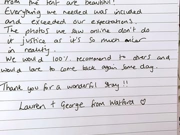 Review left from last customers