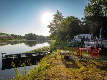 Grass pitch by the loire river