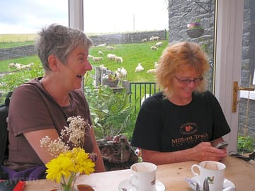 Walkers enjoying a nice sit down in the on-site tea room
