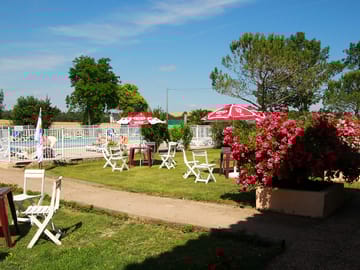 Space to relax by the pool