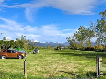 Visitor image of the entrance to the field, showing the great views in the back