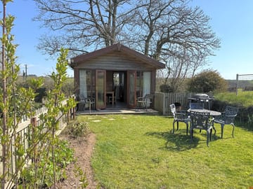 Log Cabin fenced garden