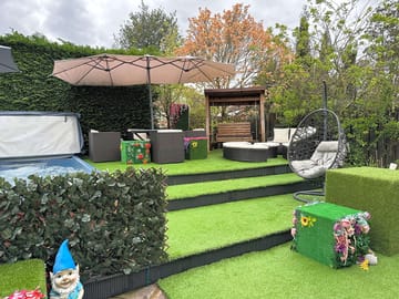 Hot tub and garden