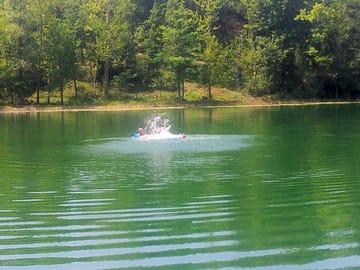 Splash time in the private lake