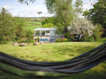 View from the hammock with welsh hills in the distance