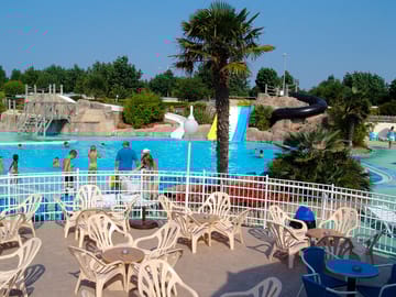Bar terrace overlooking the pool complex