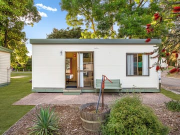 Front of a cabin