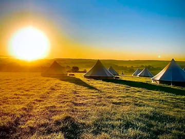 Sunrise over the site