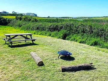 Firepit and picnic table