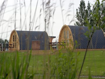 Plenty of space to relax around the pods