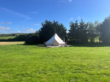 Exterior of the bell tent