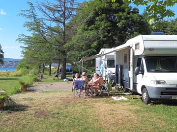 Pitches by the lake