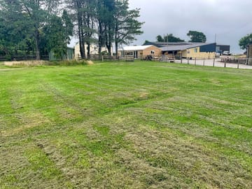 View of the tent area from the entrance towards the farm shop