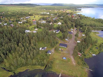Lakeside camping with natural surroundings