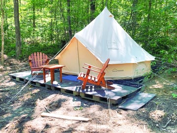Furnished bell tent