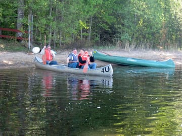 Explore the lake by canoe