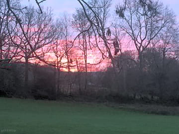 Sunset on site