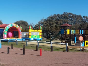 Playground with inflatables