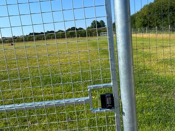 Secure lock on car park gate