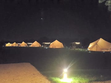 Outside at night