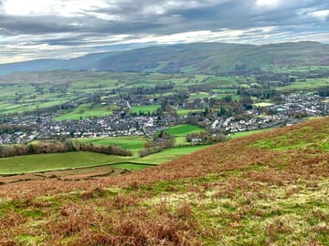 Views of sedbergh from winder fell walk