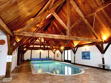 Our indoor heated pool is available to all our glamping guests.