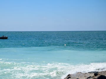 Sea view from the small beach