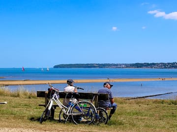 Great views from lepe beach, only a mile away from the site