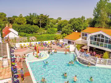 Aerial view of the pool