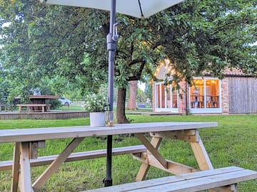 View of the forge from picnic table.