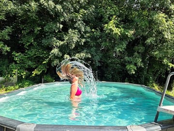 Cool down at hot days in our small pool