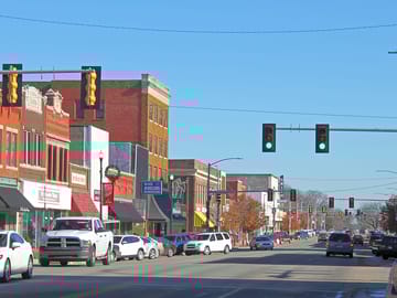 Ponca city and its historic downtown